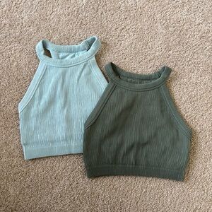 Bundle of aerie Superchill Seamless High Neck Bra Tops